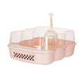 Extra Large Semi-Closed Cat Litter Box with Scoop Pink T822