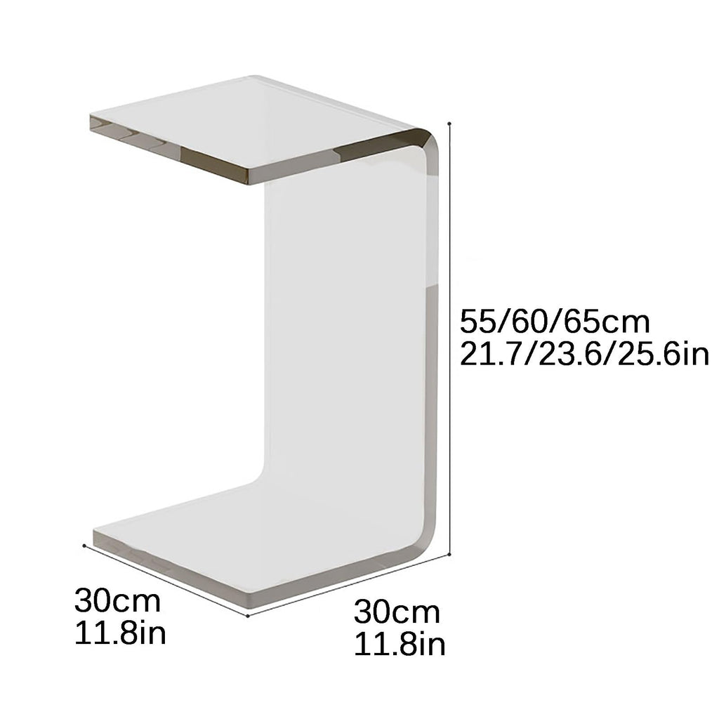Acrylic U Shaped Side Table 30 x 30 x 55cm R3566