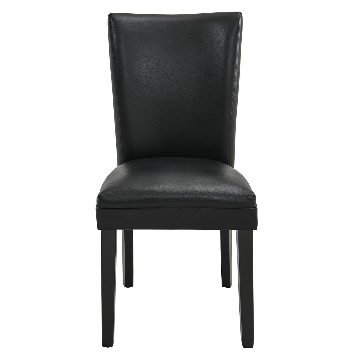 Set of 2 Black Faux Leather Dining Chairs F43400