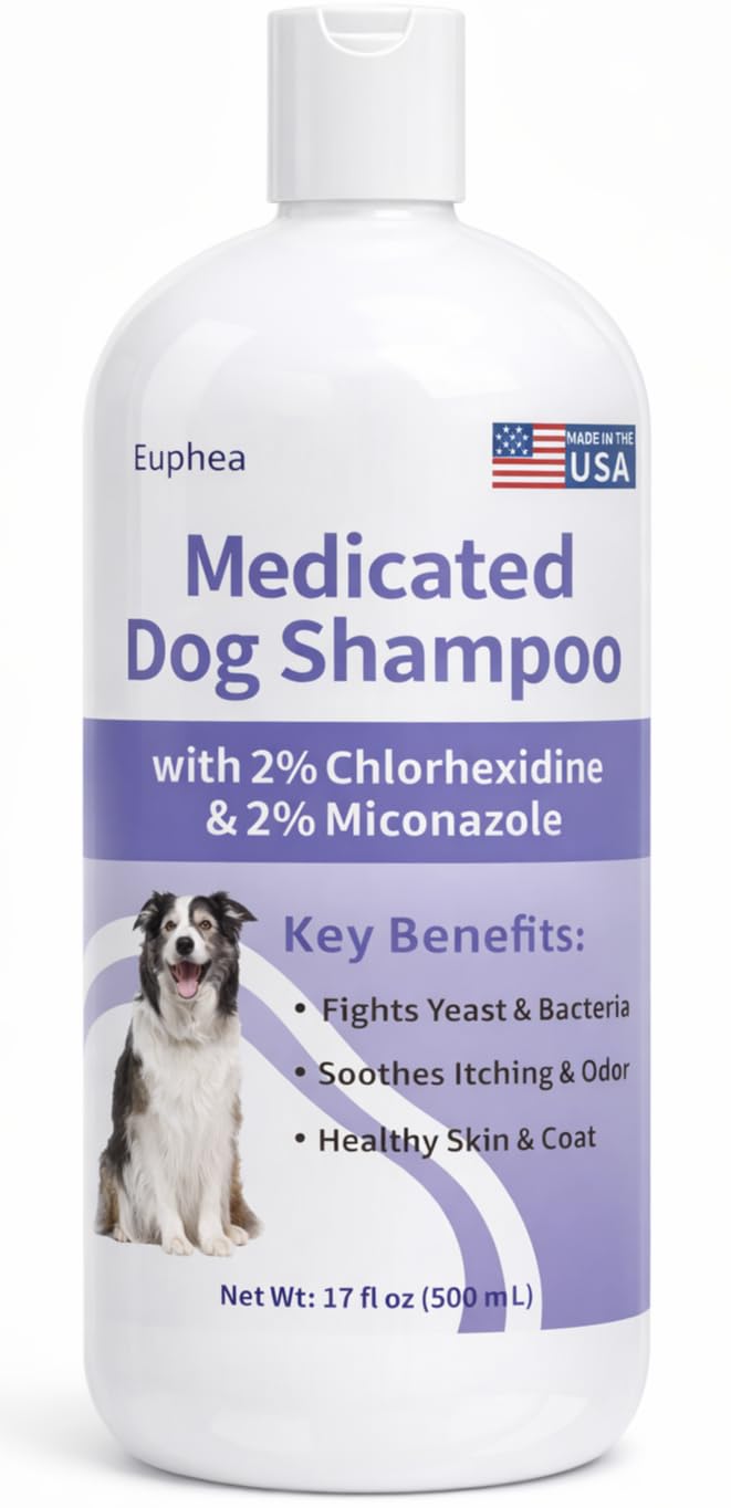 Medicated Dog Shampoo with 2% Miconazole & 2% Chlorhexidine 17 oz P510