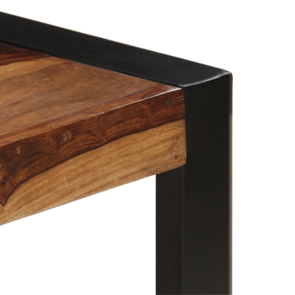 Farmhouse Coffee Table with Storage Cabinets Solid Sheesham Wood N4067