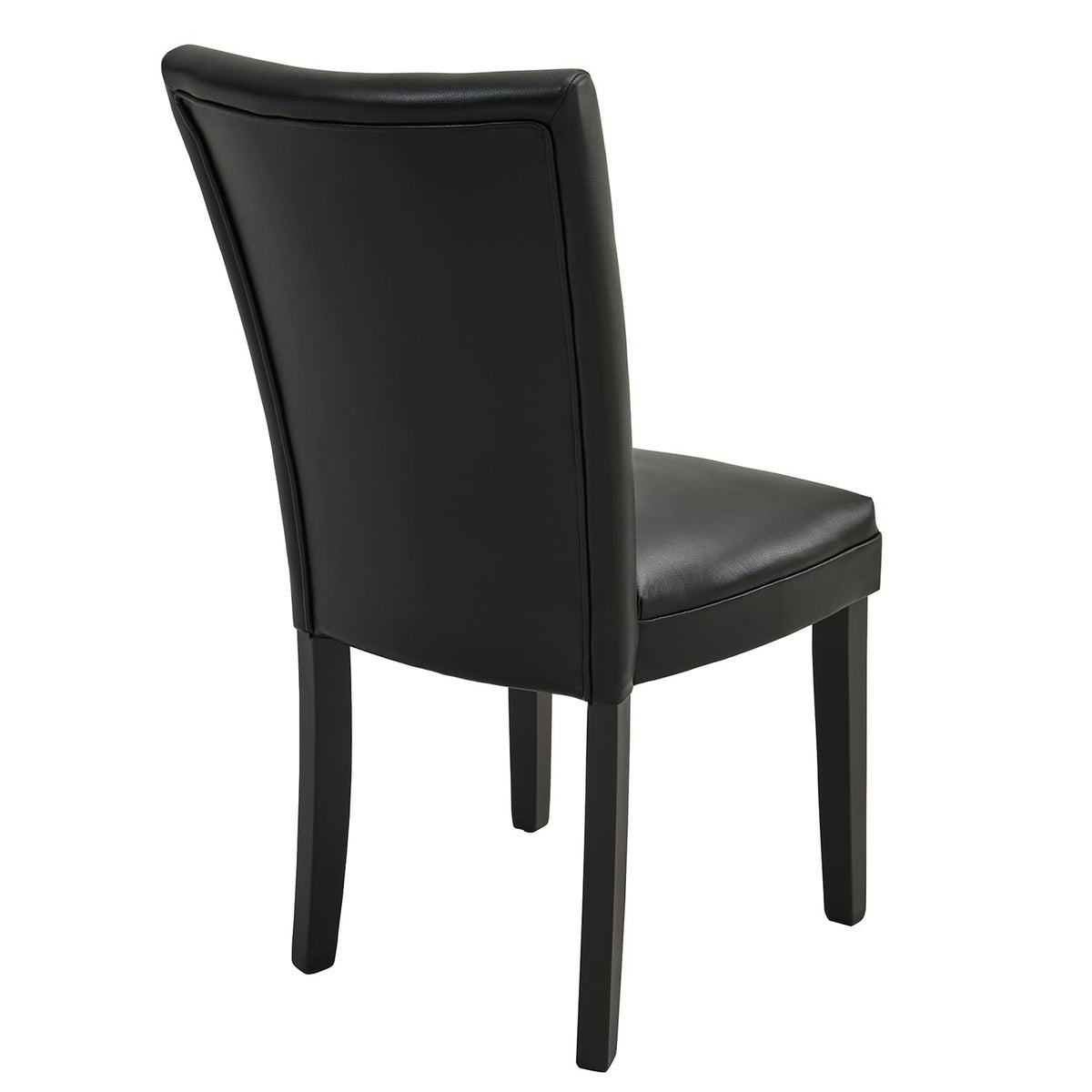 Set of 2 Black Faux Leather Dining Chairs F43400