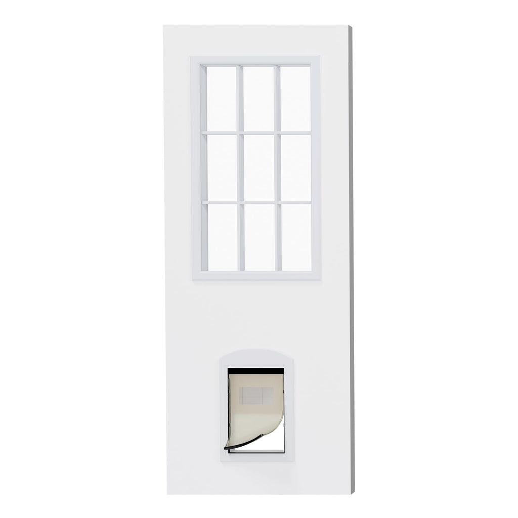 36"x 80" 9-Lite Clear Glass Exterior Door E556