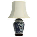 22" Blue Cherry Blossom Lamp L529