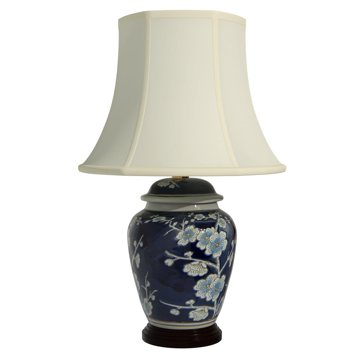 22" Blue Cherry Blossom Lamp L529