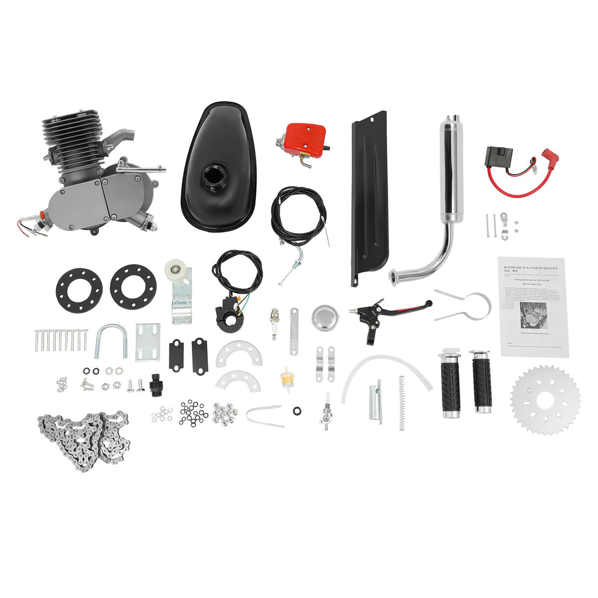 2 Stroke Air-Cooled Bicycle Engine Kit with CDI Ignition W769457