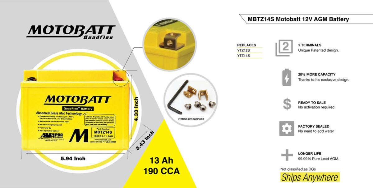 Sealed AGM Motorcycle Battery V81078