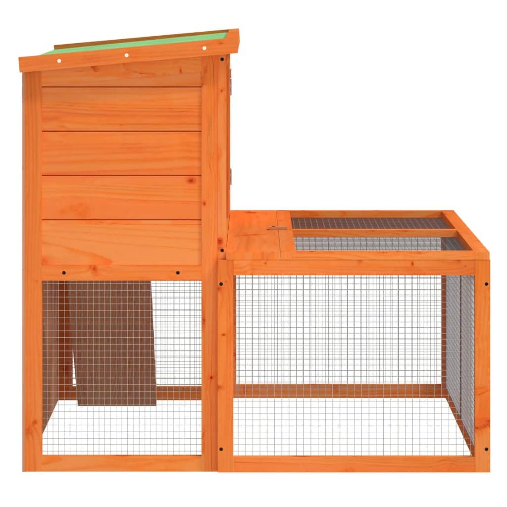 Wooden Rabbit Hutch 2-Tier Small Animal Cage E33697