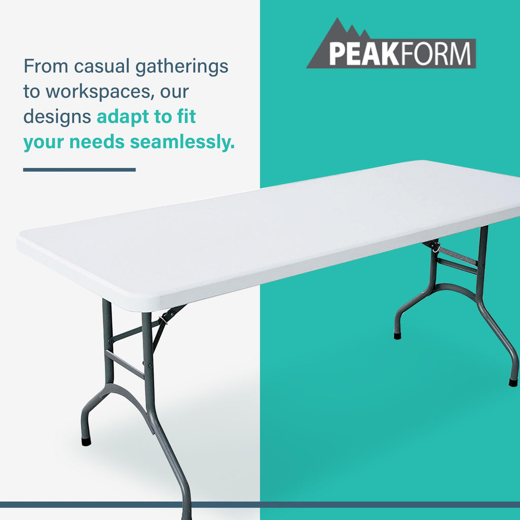 White 6 Foot Folding Multipurpose Table V9500