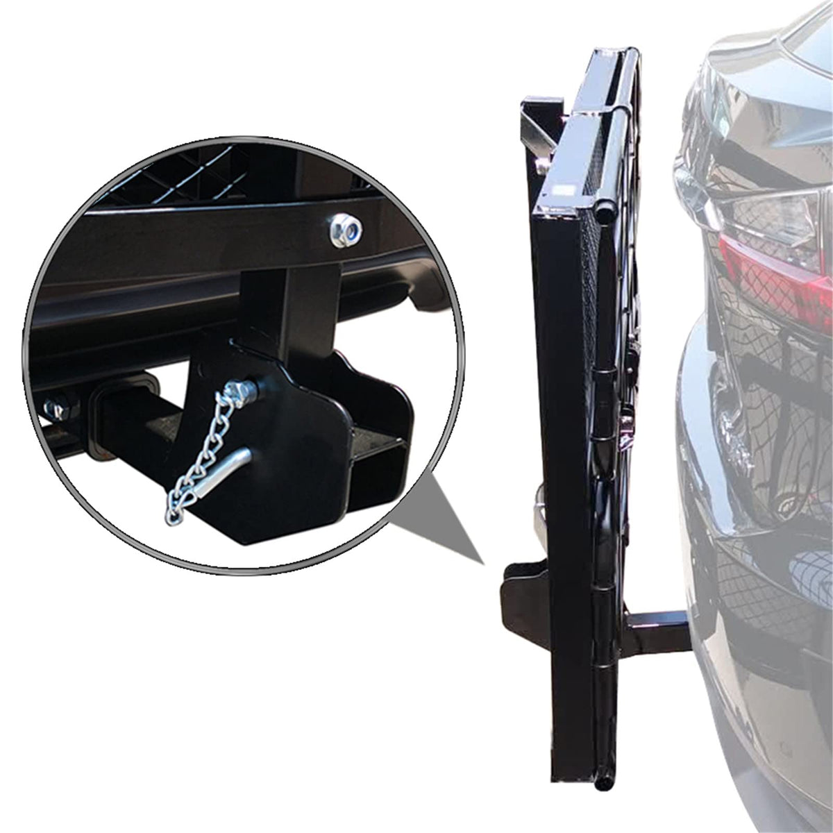 Heavy Duty Folding Hitch Mount Cargo Carrier 60" x 24" x 14.4" I908