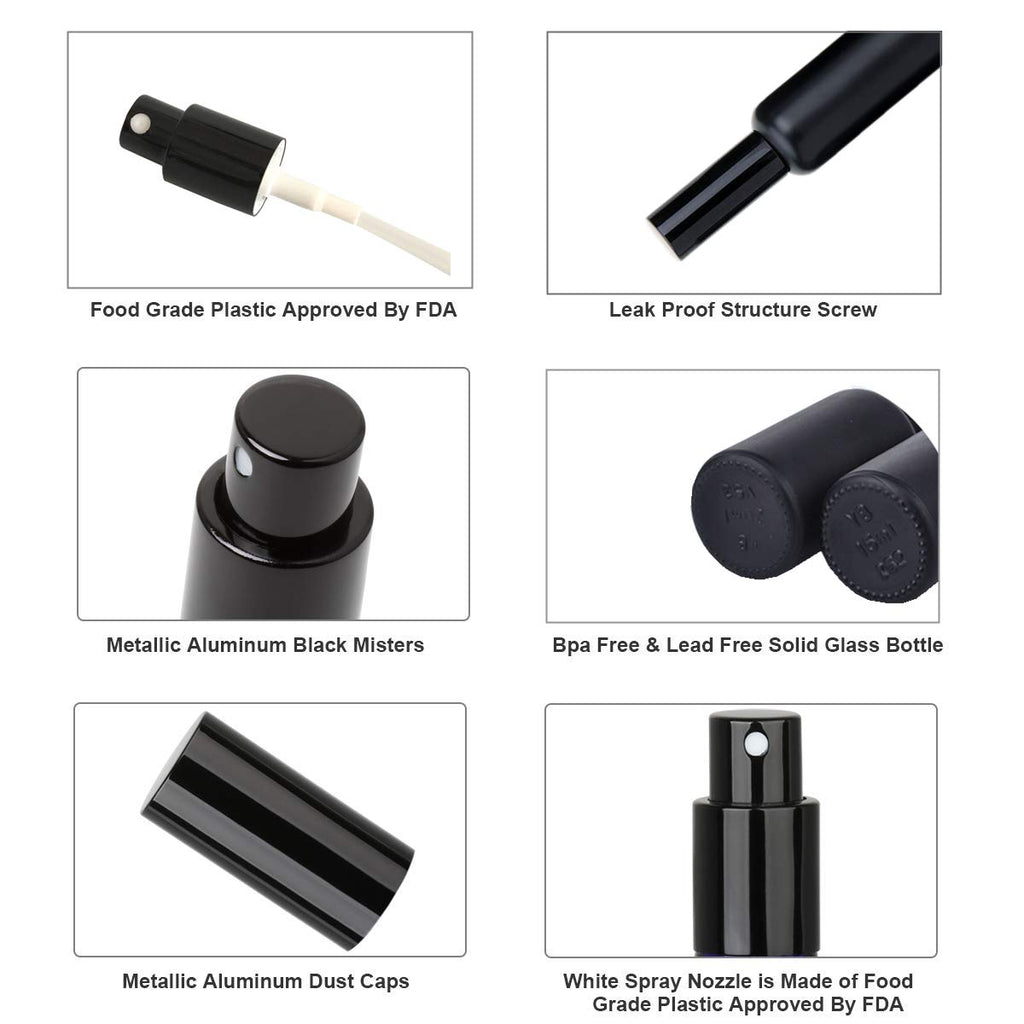 Cocktail Atomizer Sprayer 1.7OZ 50ml Black F222