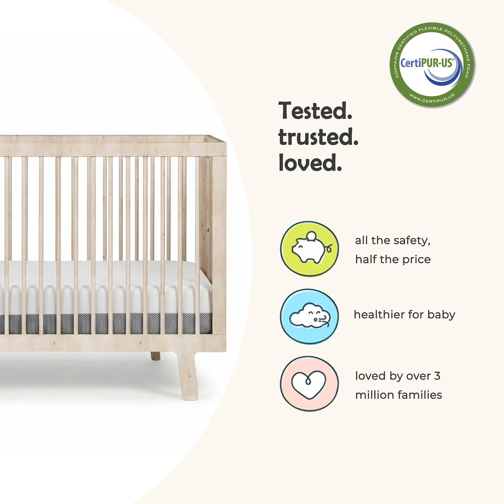 Mini Crib Mattress Dual Sided 38x24x4 Inch D214079