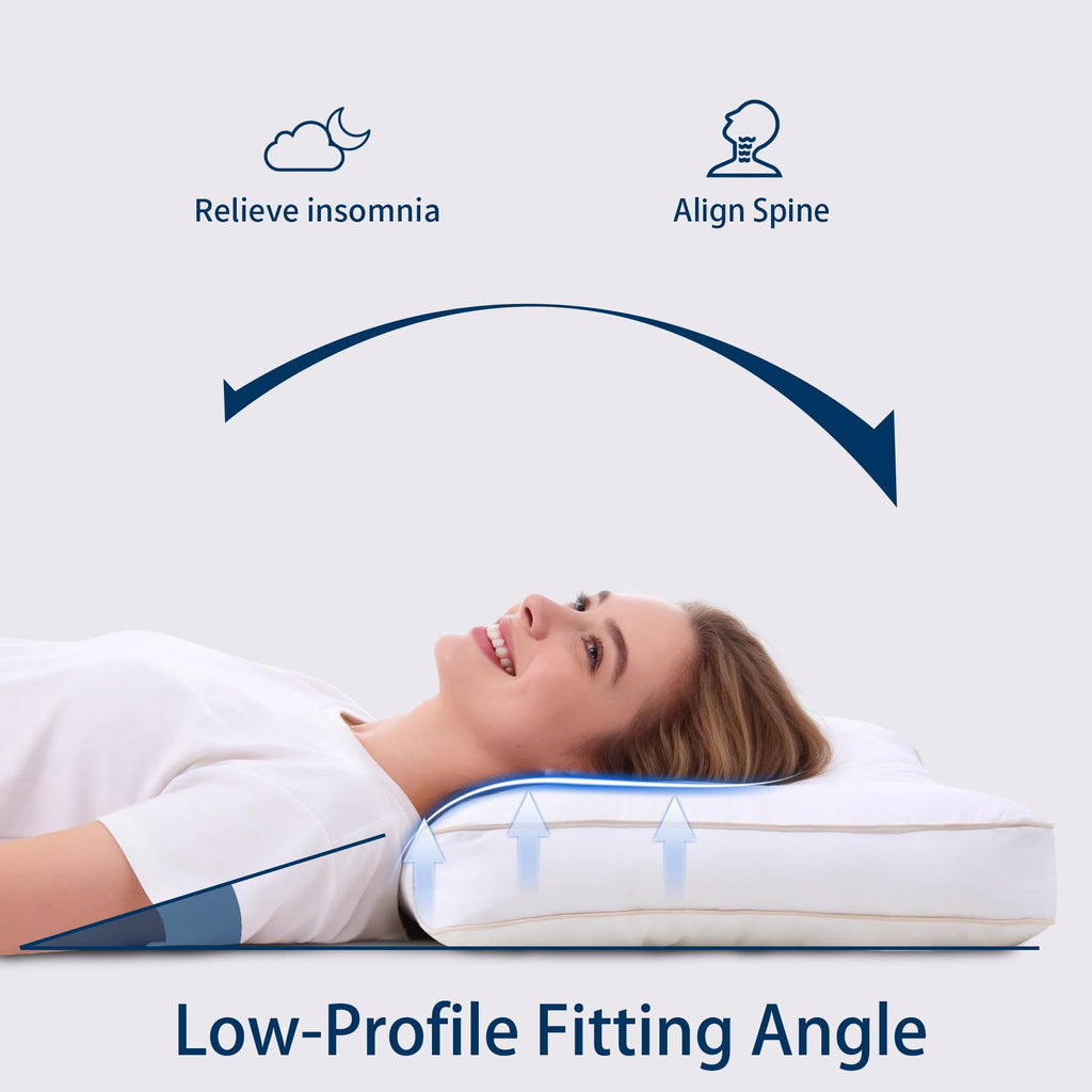King Size Set of 2 Ultra Thin Pillow U118931