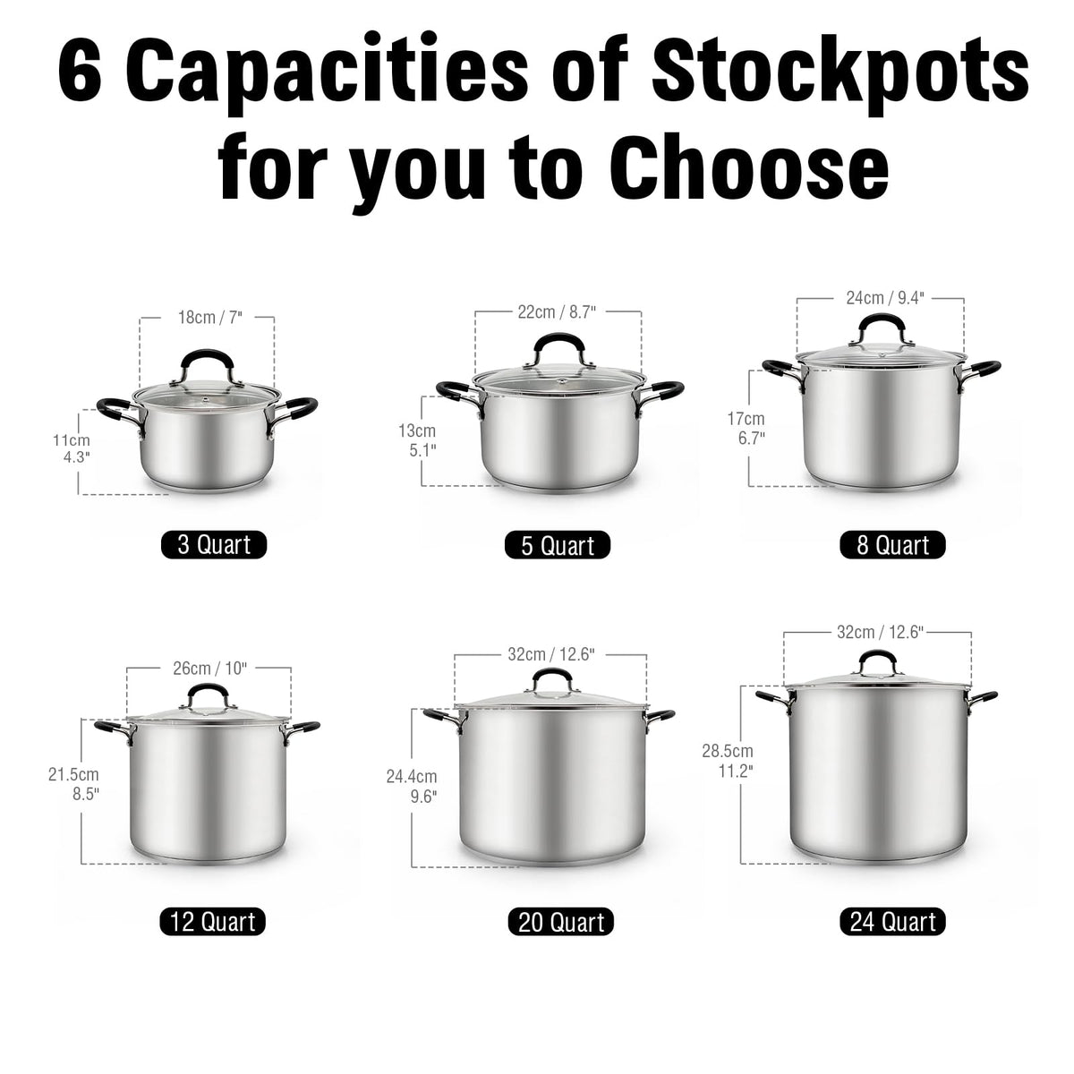 12-Quart Stainless Steel Stock Pot with Lid P552919