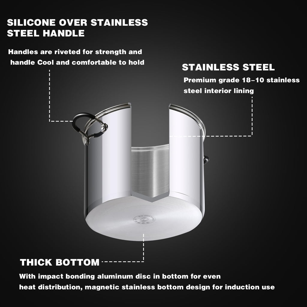 12-Quart Stainless Steel Stock Pot with Lid P552919