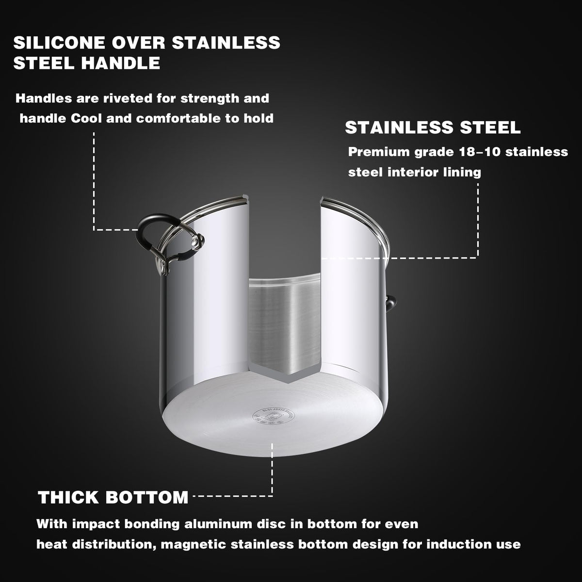 12-Quart Stainless Steel Stock Pot with Lid P552919