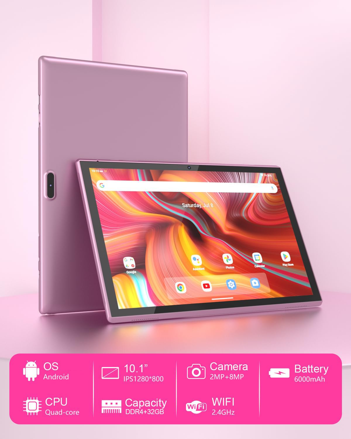 10 Inch Android Tablet with 32GB ROM 2GB RAM C188