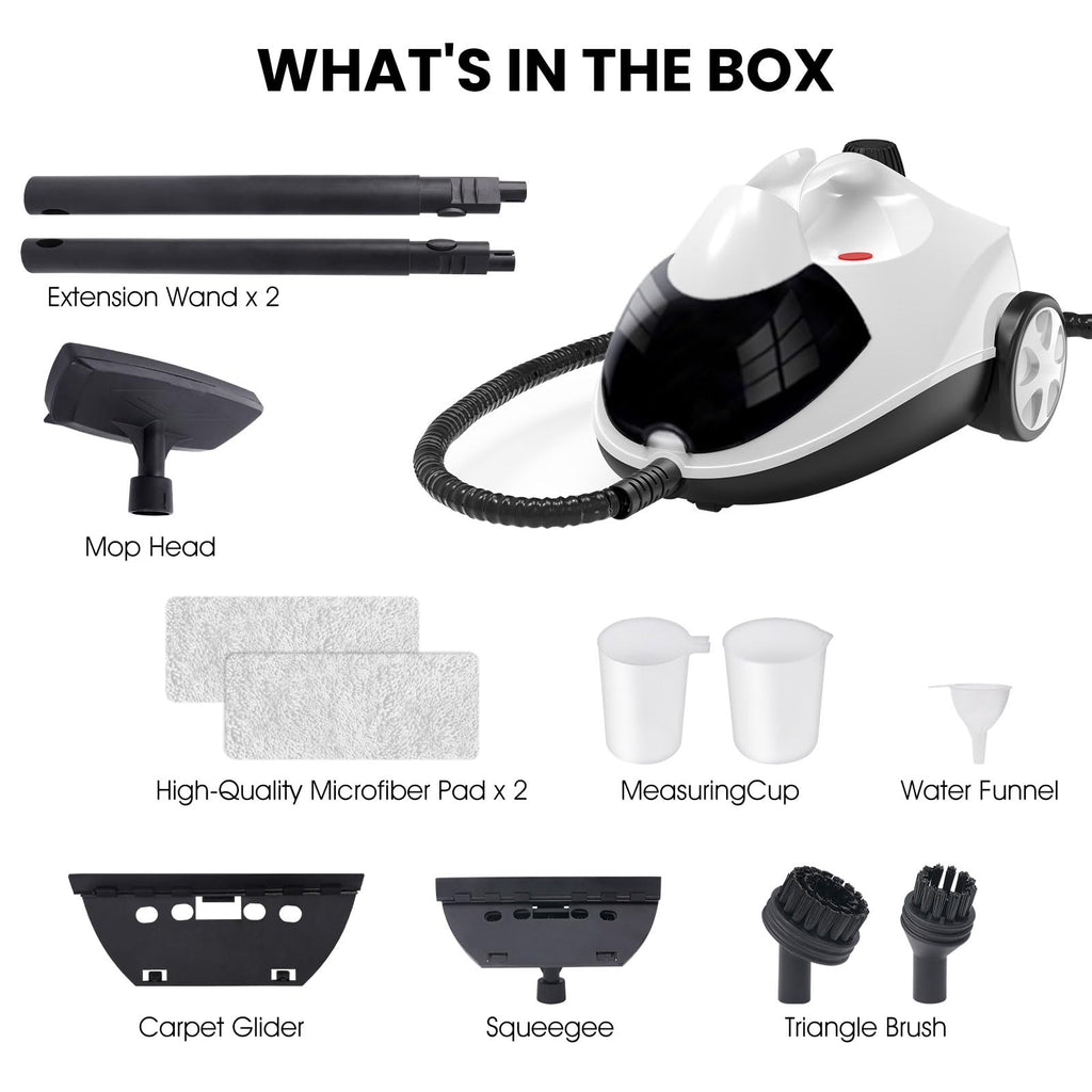 1.5L 6-in-1 Steam Cleaner with 8 Accessories O92748