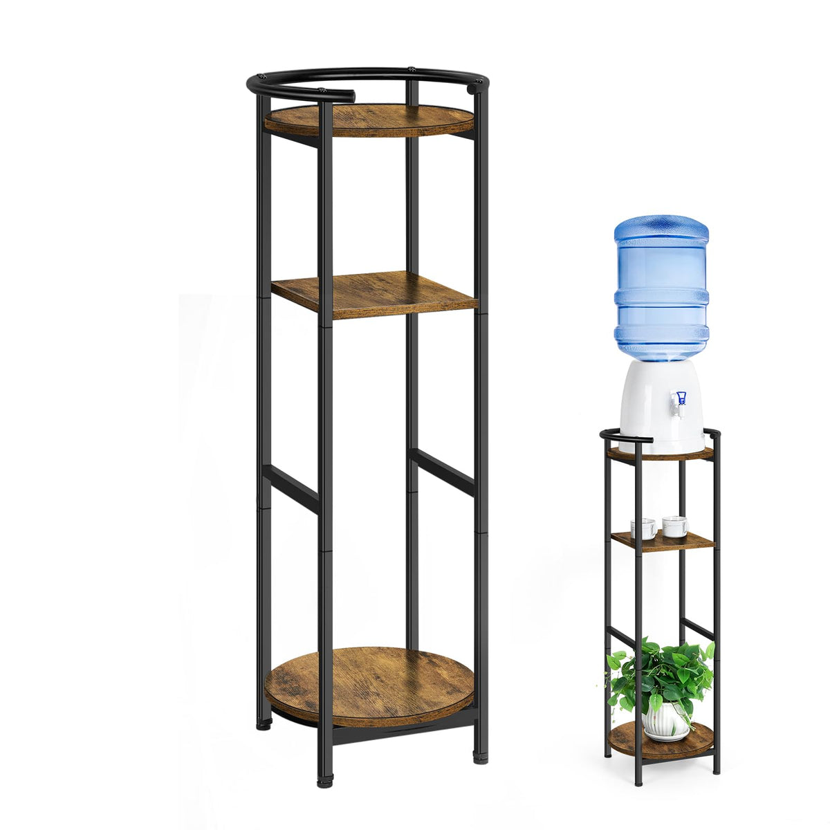 Wood 5 Gallon Water Dispenser Stand with Storage Shelf L4753