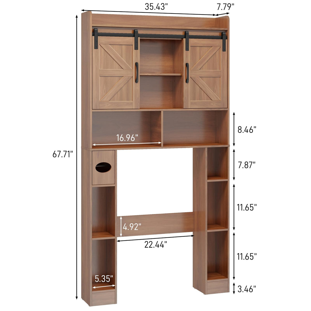 Over The Toilet Cabinet with Sliding Doors A42874