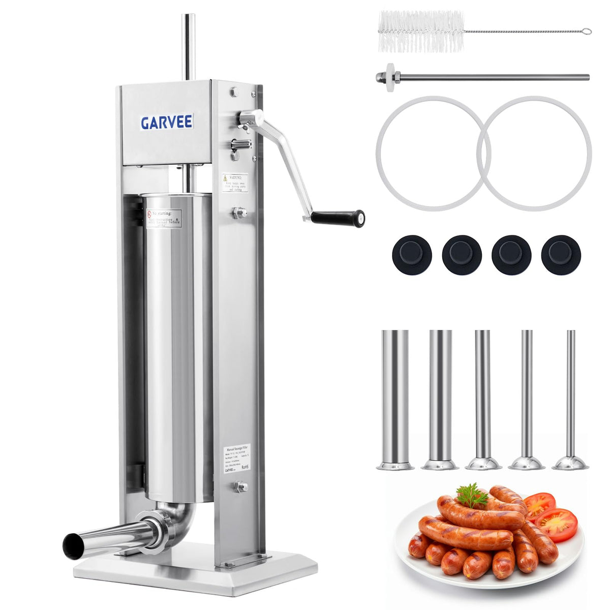 7L Stainless Steel Manual Sausage Stuffer C155