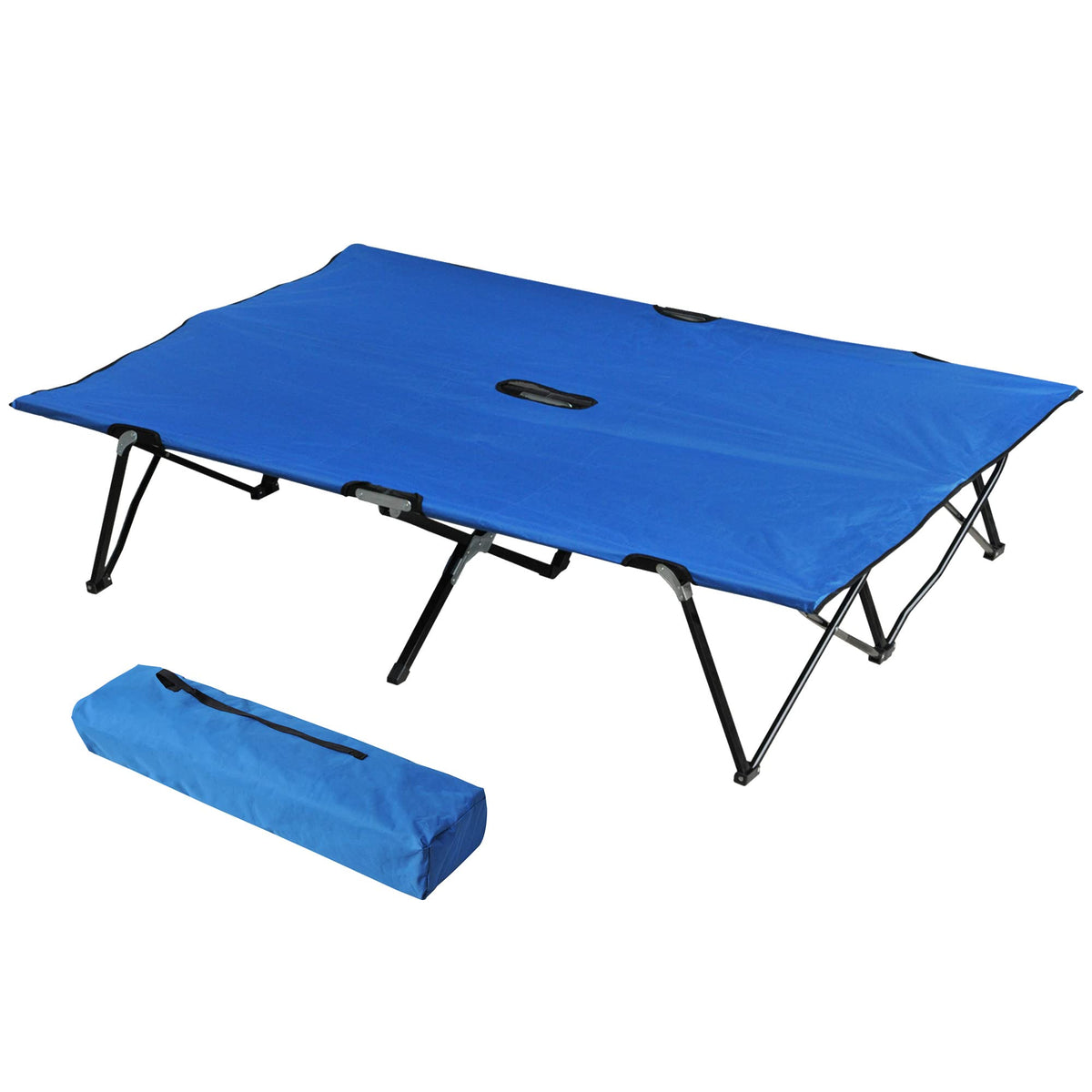2 Person Folding Camping Cot with Carry Bag P8667