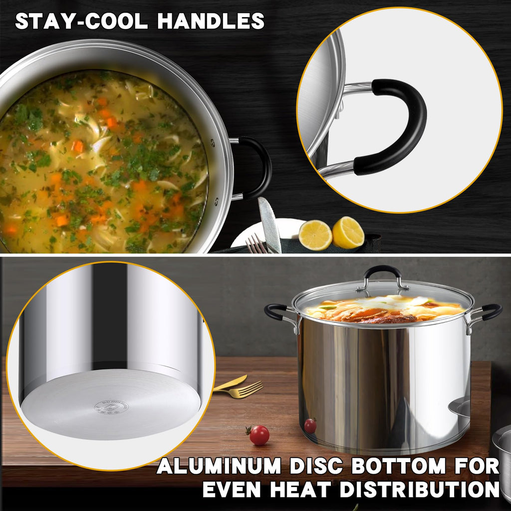 12-Quart Stainless Steel Stock Pot with Lid P552919