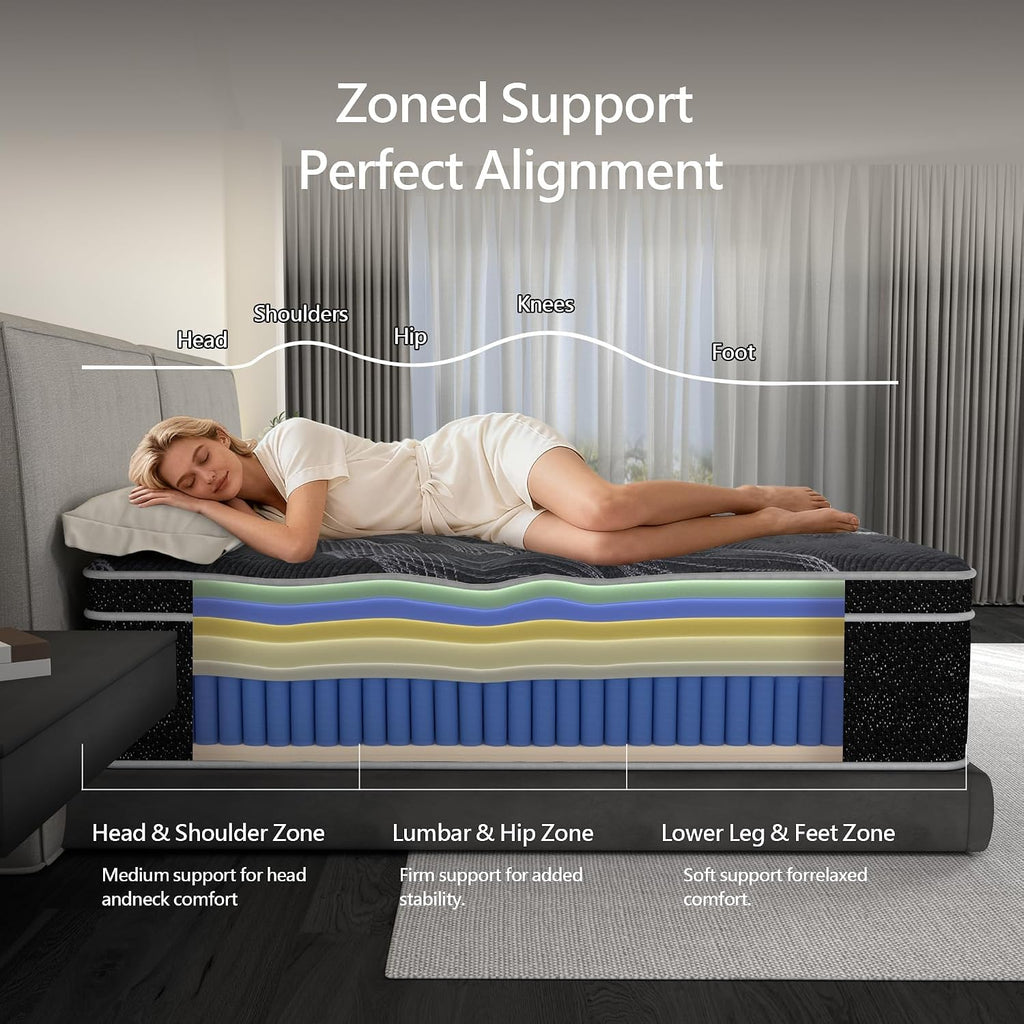 Full Size 12 inch Hybrid Memory Foam Mattress S3320