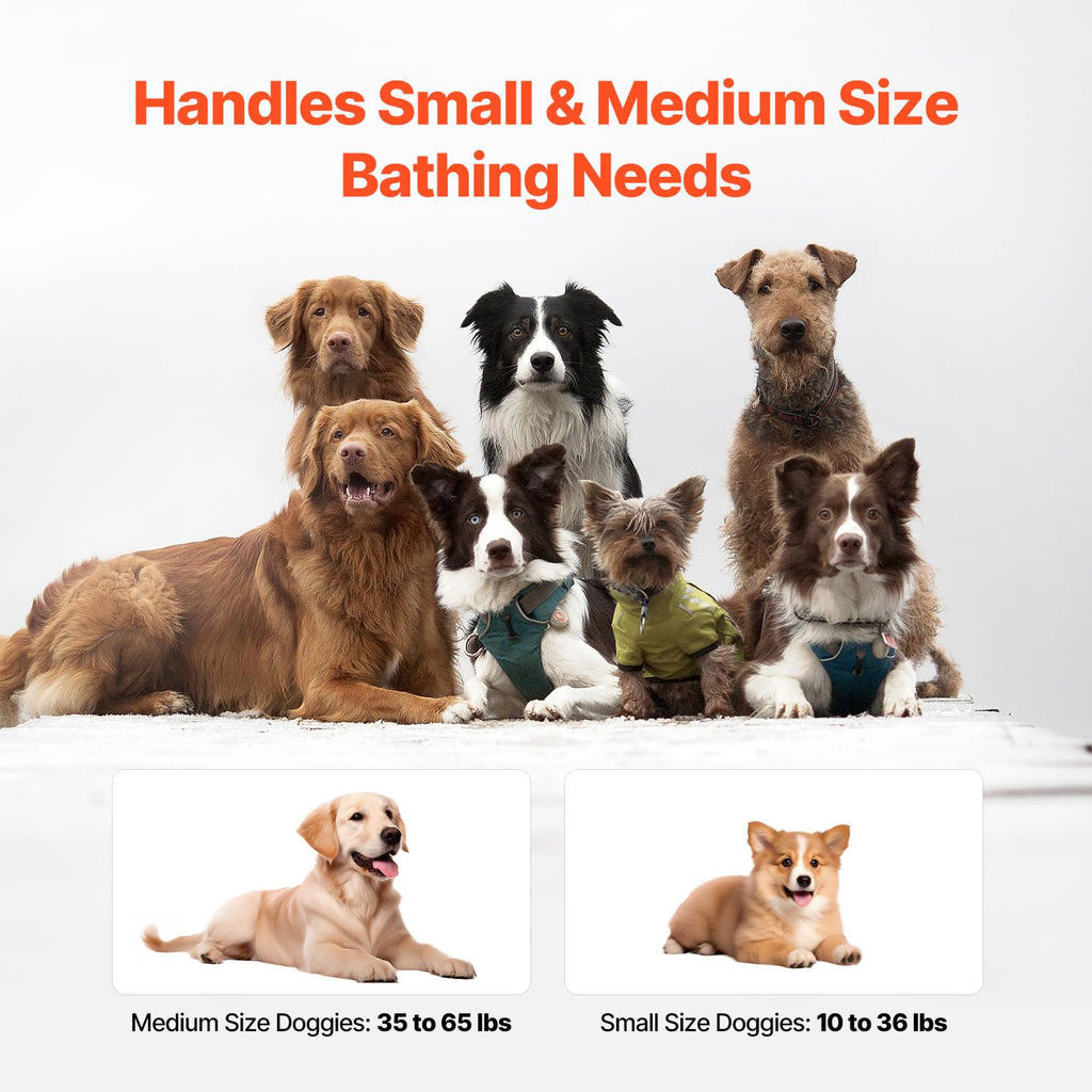 Portable Foldable Dog Bathtub with Drain H8452