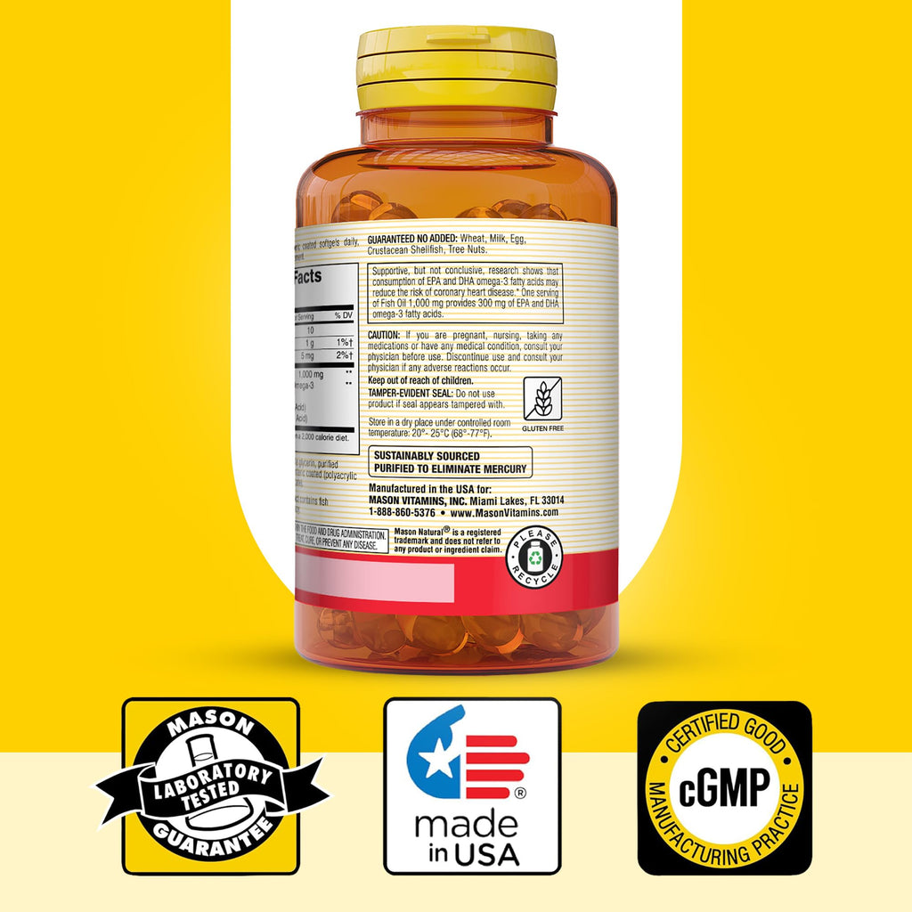 Omega 3 Fish Oil 1000mg 90 Softgels Z36522