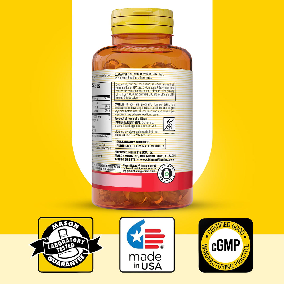 Omega 3 Fish Oil 1000mg 90 Softgels Z36522