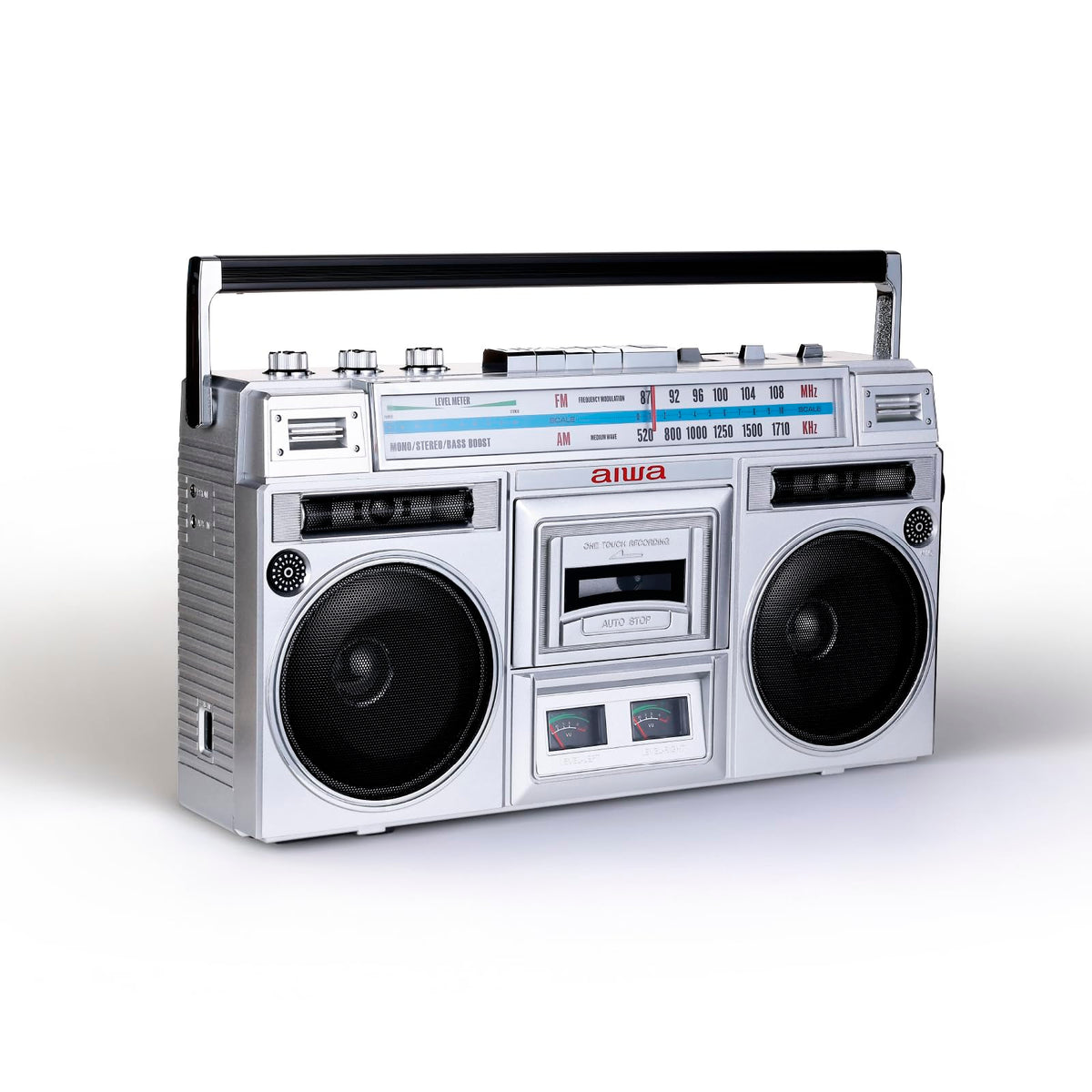 Portable Retro Boombox Bluetooth Speaker with Cassette Player O738438