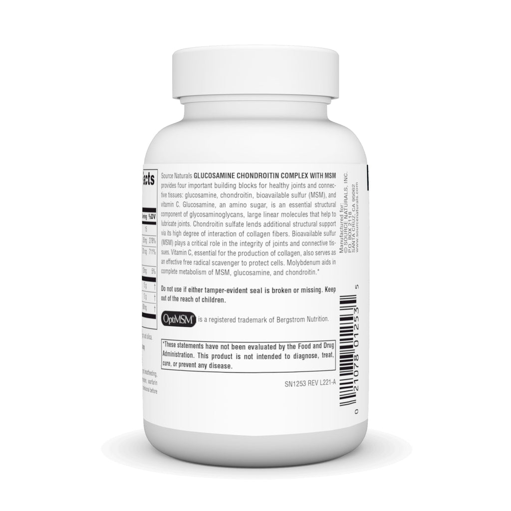 Glucosamine Chondroitin Complex with MSM, 60 Tablets O7568