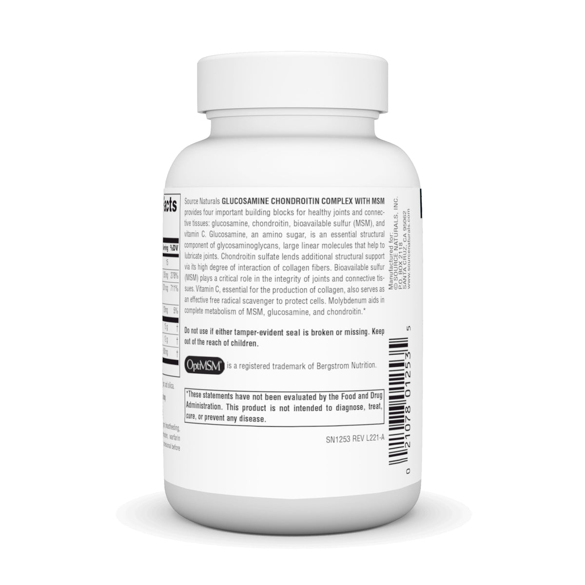 Glucosamine Chondroitin Complex with MSM, 60 Tablets O7568