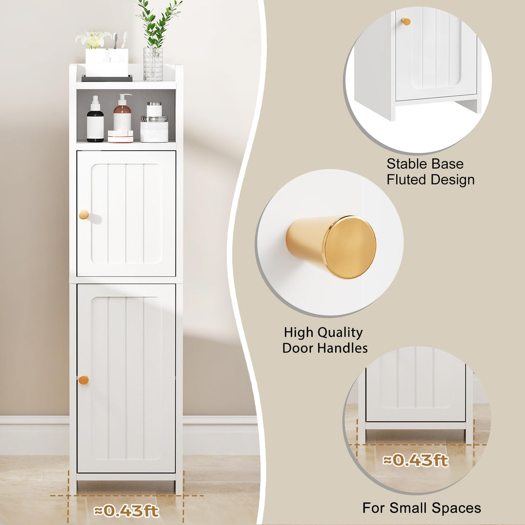 Small 2 Doors Narrow Bathroom Storage Cabinet N3121