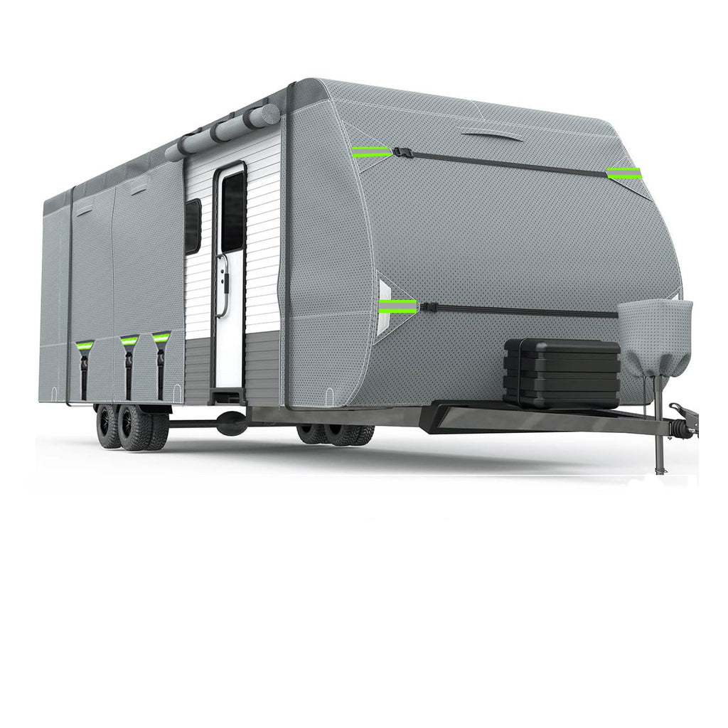 8 Layers 27'-30' Windproof Waterproof Rip-Stop RV Cover I8376