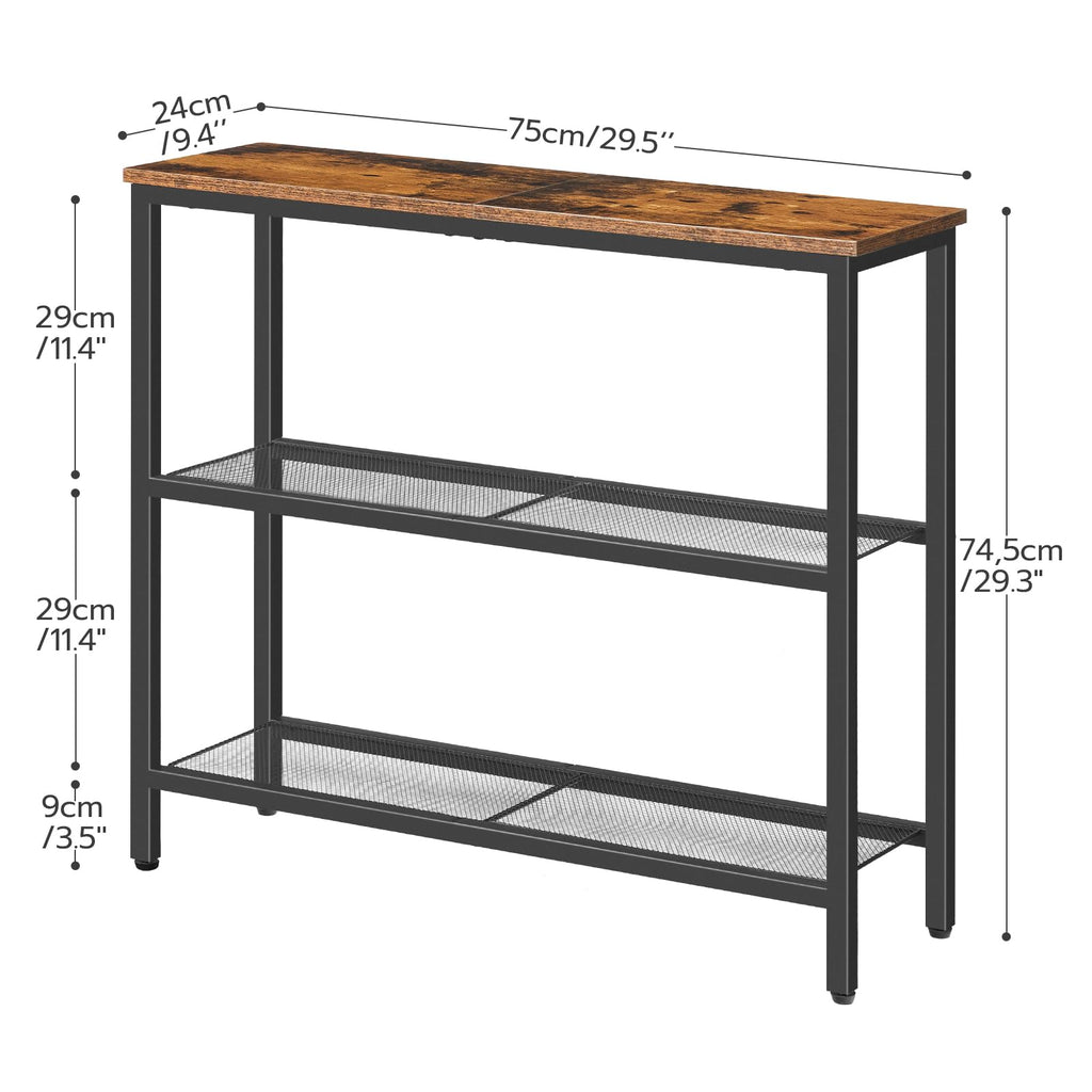 29.5" Narrow 3-Tier Console Table J685327