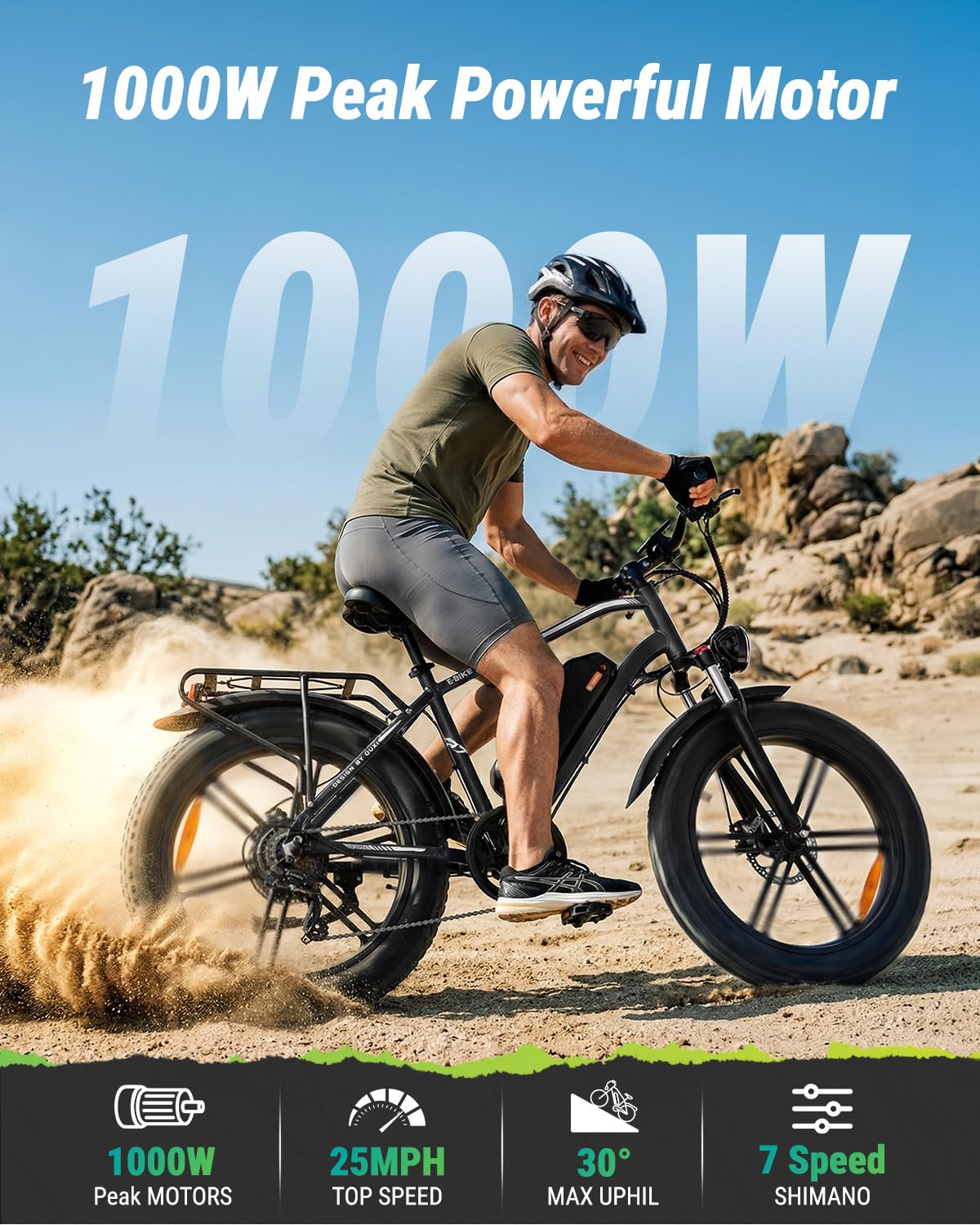 1000W Peak Electric Mountain Bike 48V 13Ah T19672