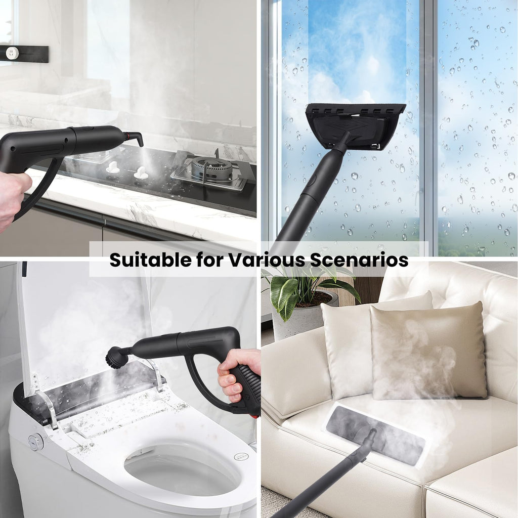 1.5L 6-in-1 Steam Cleaner with 8 Accessories O92748