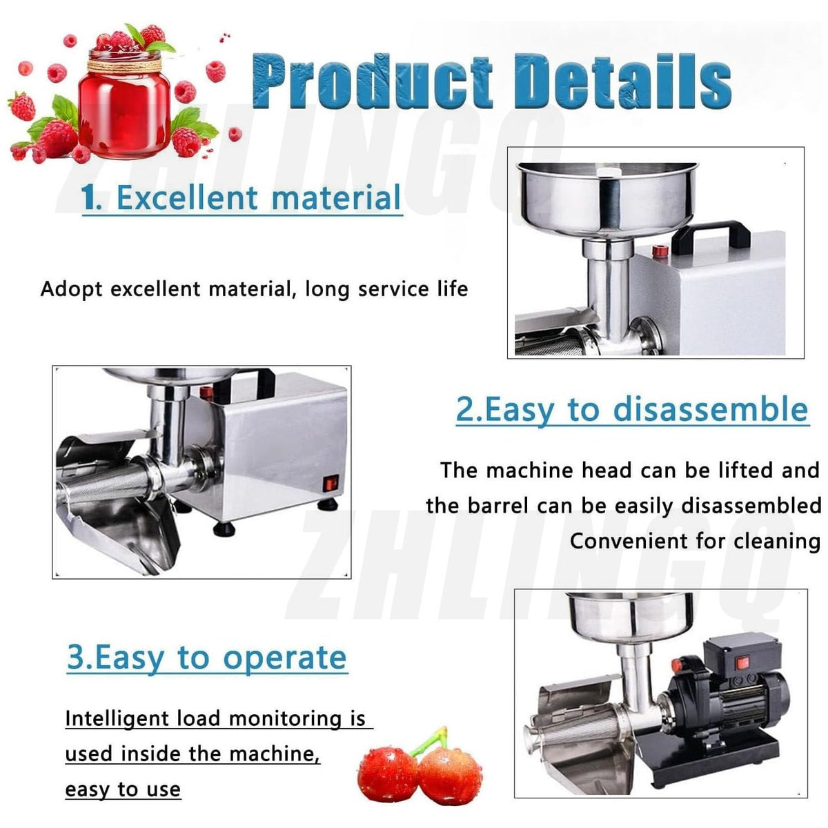 Commercial Electric Stainless Steel Tomato Strainer 150kg/h R4574