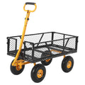 Black Heavy Duty Steel Garden Cart E18555