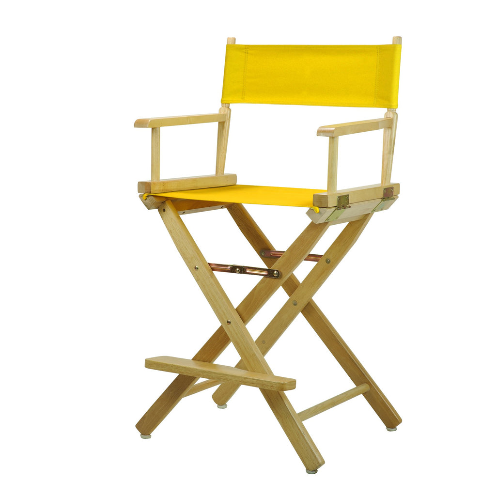 24" Natural Frame-Gold Canvas Director Chair D760