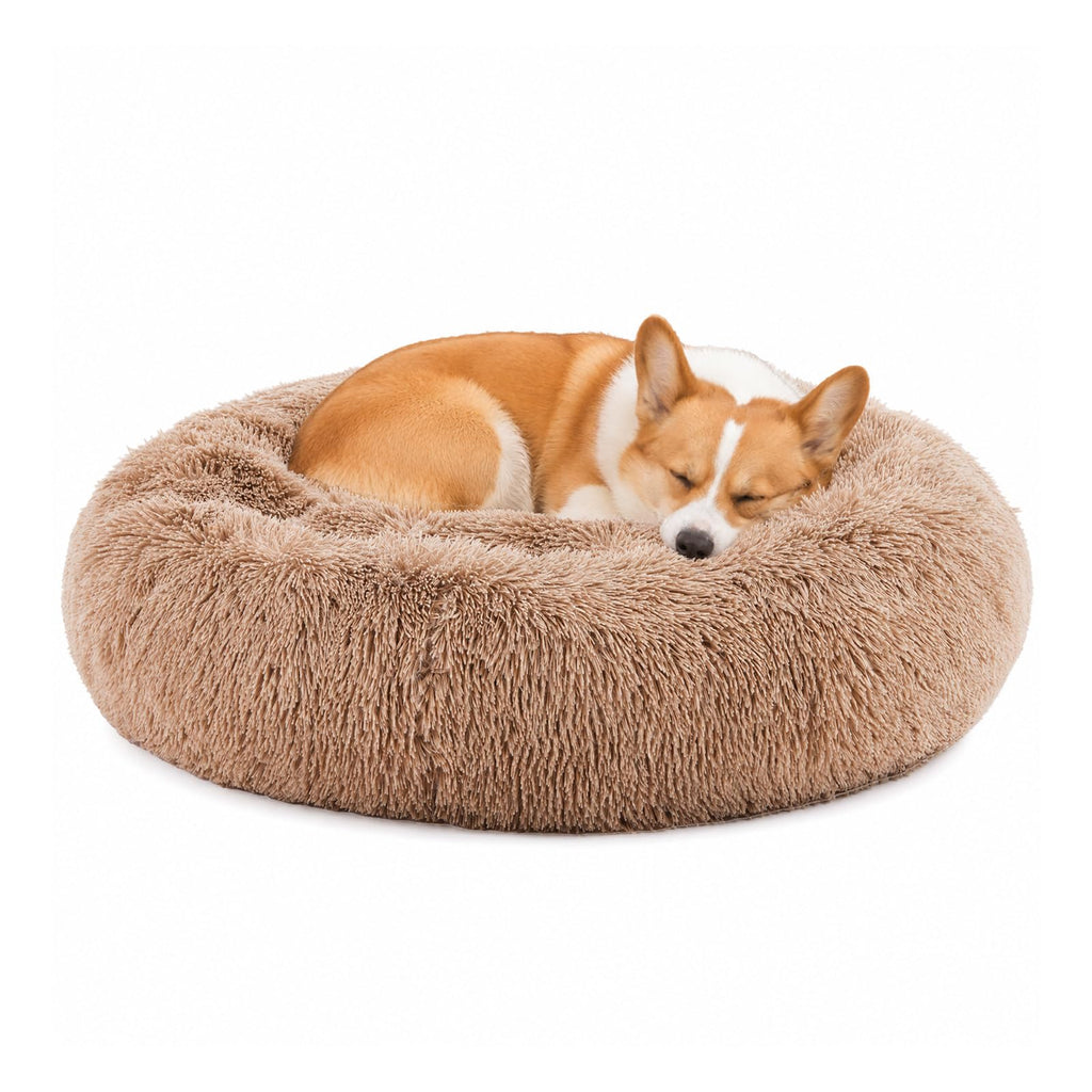 30.7 Inch Fluffy Faux Fur Plush Dog Bed V281