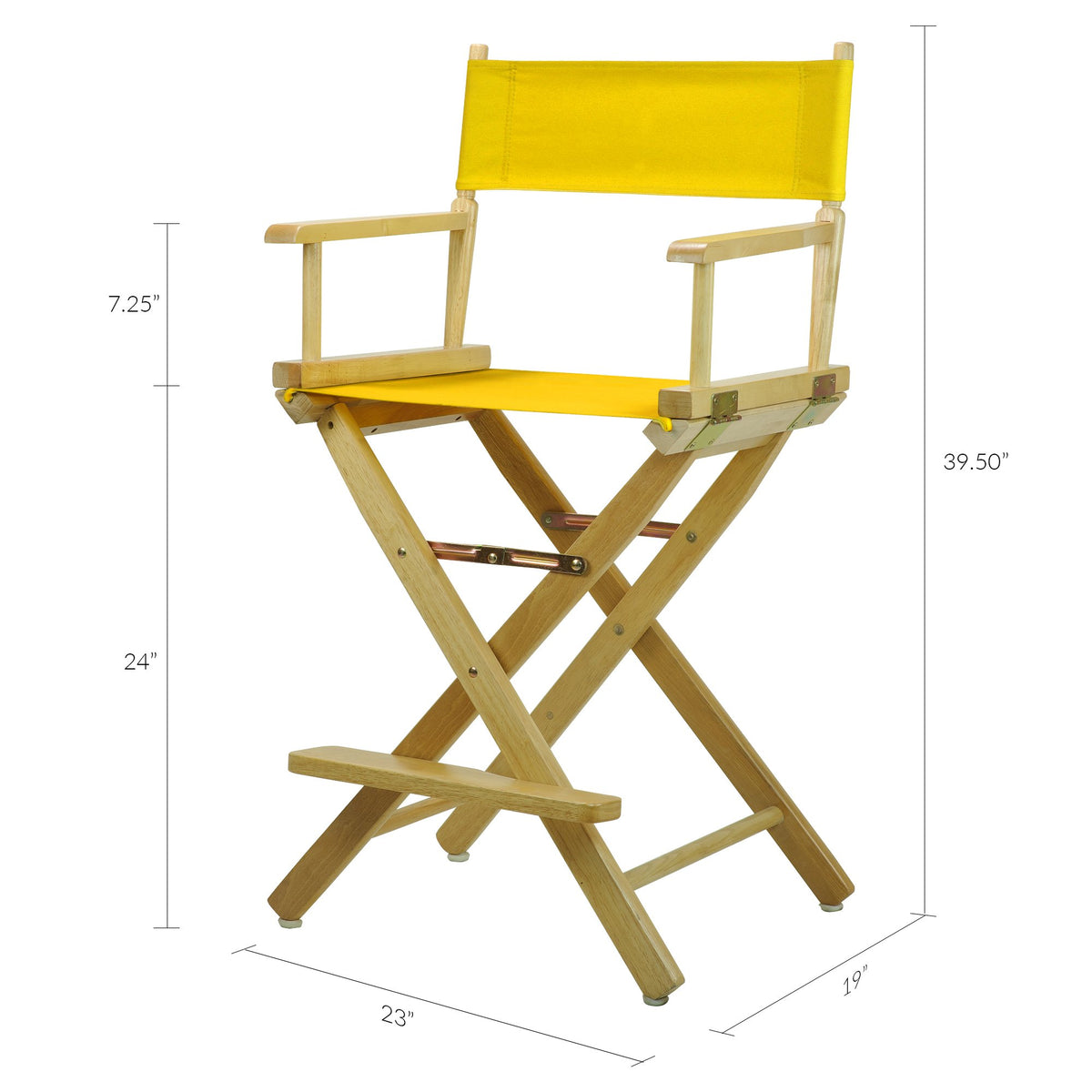 24" Natural Frame-Gold Canvas Director Chair D760