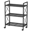 3-Tier Steel Storage Rack with Wheels P616