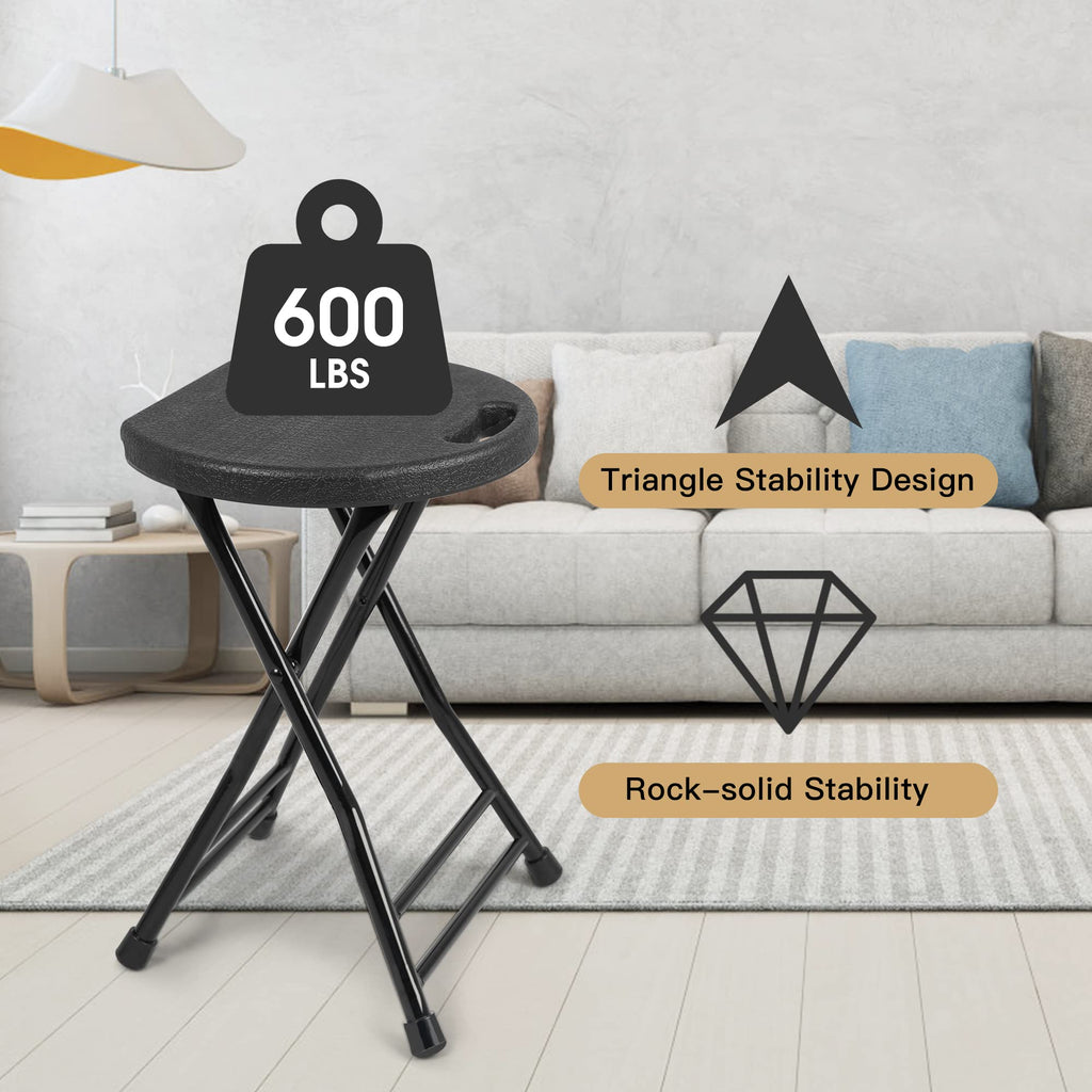 Folding Stool with 2 Pack Seat Cushion Y421