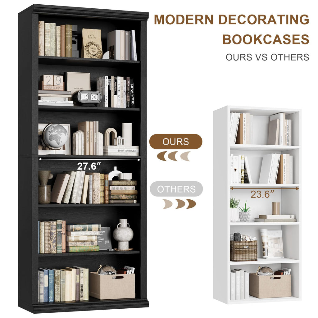 Black Tall Bookshelf W89114