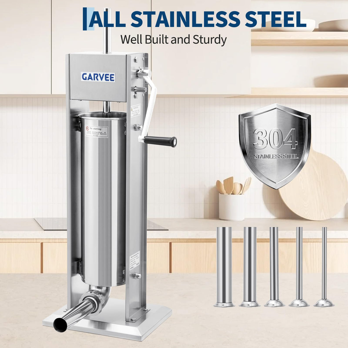 7L Stainless Steel Manual Sausage Stuffer C155