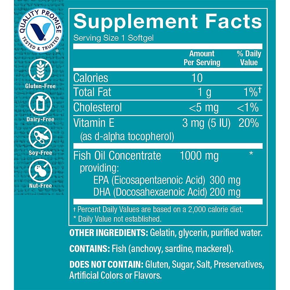 Omega 3 Fish Oil 1000 MG 240 Softgels Z279