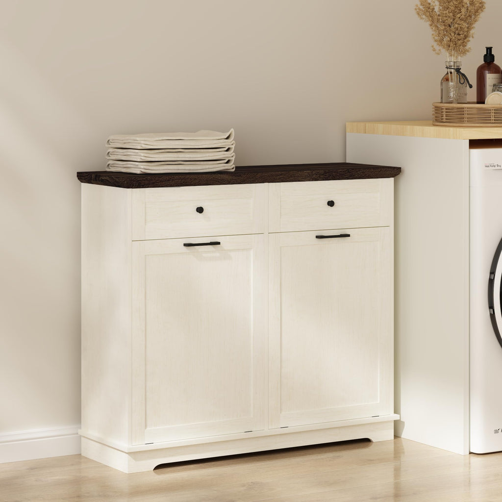 20 Gallon Wood Trash Can Cabinet Z995